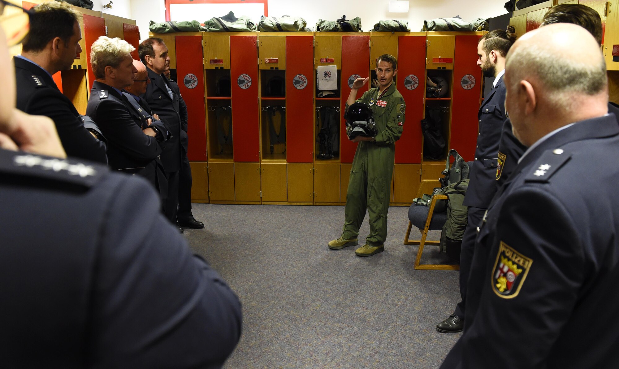 German Polizei visit Spangdahlem Air Base during Police Week