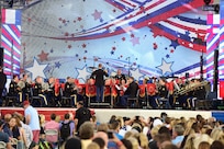 The 23rd Army Band performs during Stadum of Fire celebration at LaVell Edwards Stadium at BYU July 4, 2018.