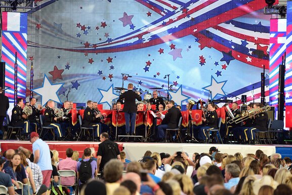 The 23rd Army Band performs during Stadum of Fire celebration at LaVell Edwards Stadium at BYU July 4, 2018.