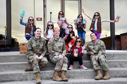Utah National Guard members gave a local Girl Scout troop a tour of the headquarters building in Draper, Utah, March 26, 2018.