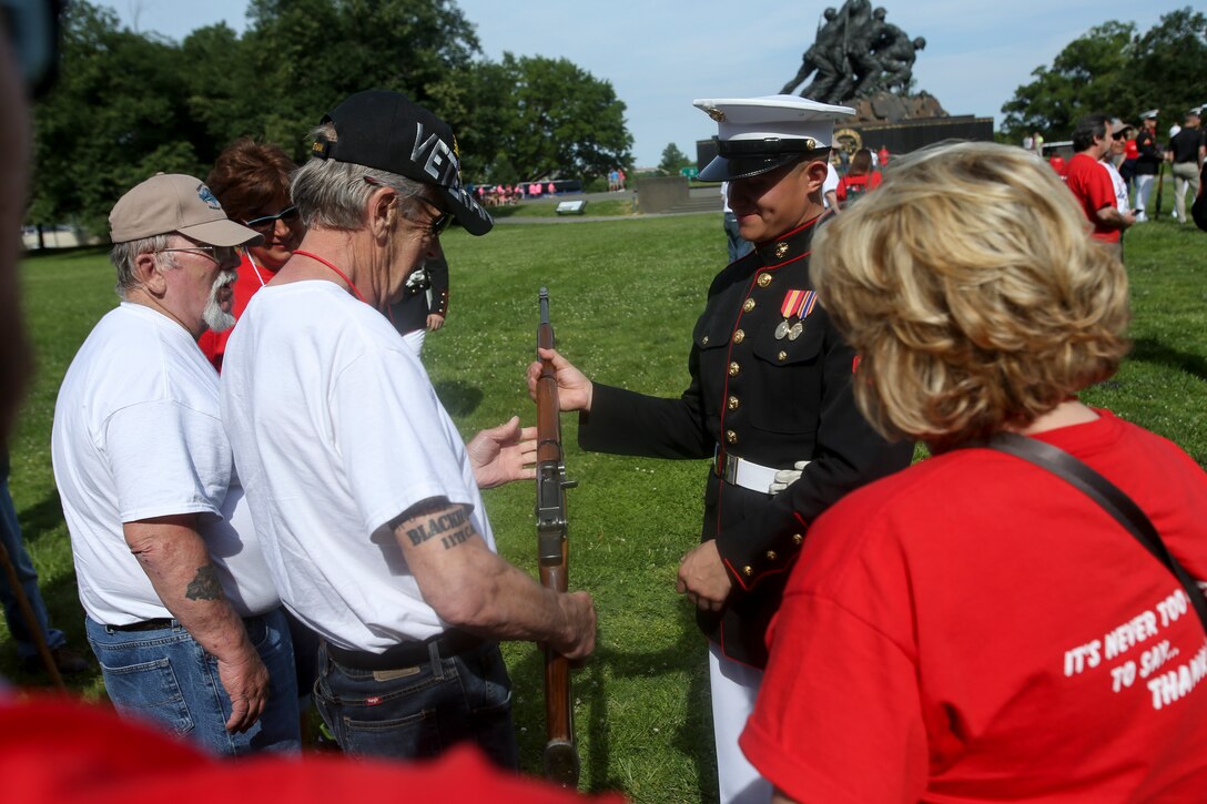 An Honor Flight is conducted by non-profit organizations dedicated to transporting as many United States military veterans as possible to see the memorials in D.C. of the respective war they fought in at no cost to the veterans.