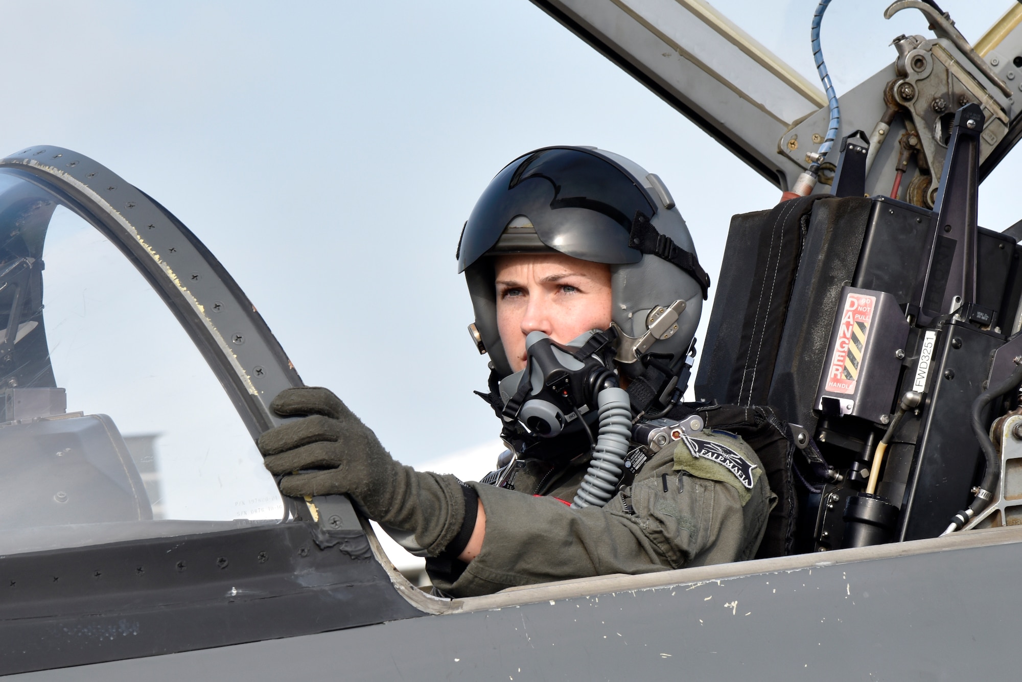 1st Lt. Claire Latscha, a 87th Flying Training Squadron instructor pilot, prepares for taxi during a training mission at Laughlin Air Force Base, Texas, May 17, 2019. Latscha helped to identify a significant issue in the aircrew relief device used in training, working together with five separate wings across the Air Force to ensure the safety and effective training for all new aircrew in the Air Force. (U.S. Air Force photo by Senior Airman John A. Crawford)