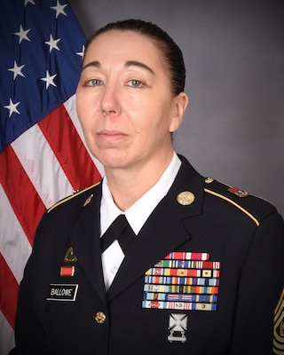 Command Sgt. Maj. Dena Ballowe of Litchfield, Illinois has been named to serve in the most senior enlisted position in the Illinois National Guard as the Senior Enlisted Leader effective July 1, the first woman to serve in the position. Illinois Adjutant General Brig. Gen. Richard Neely appointed Ballowe to the three year position. (Department of the Army photo)
