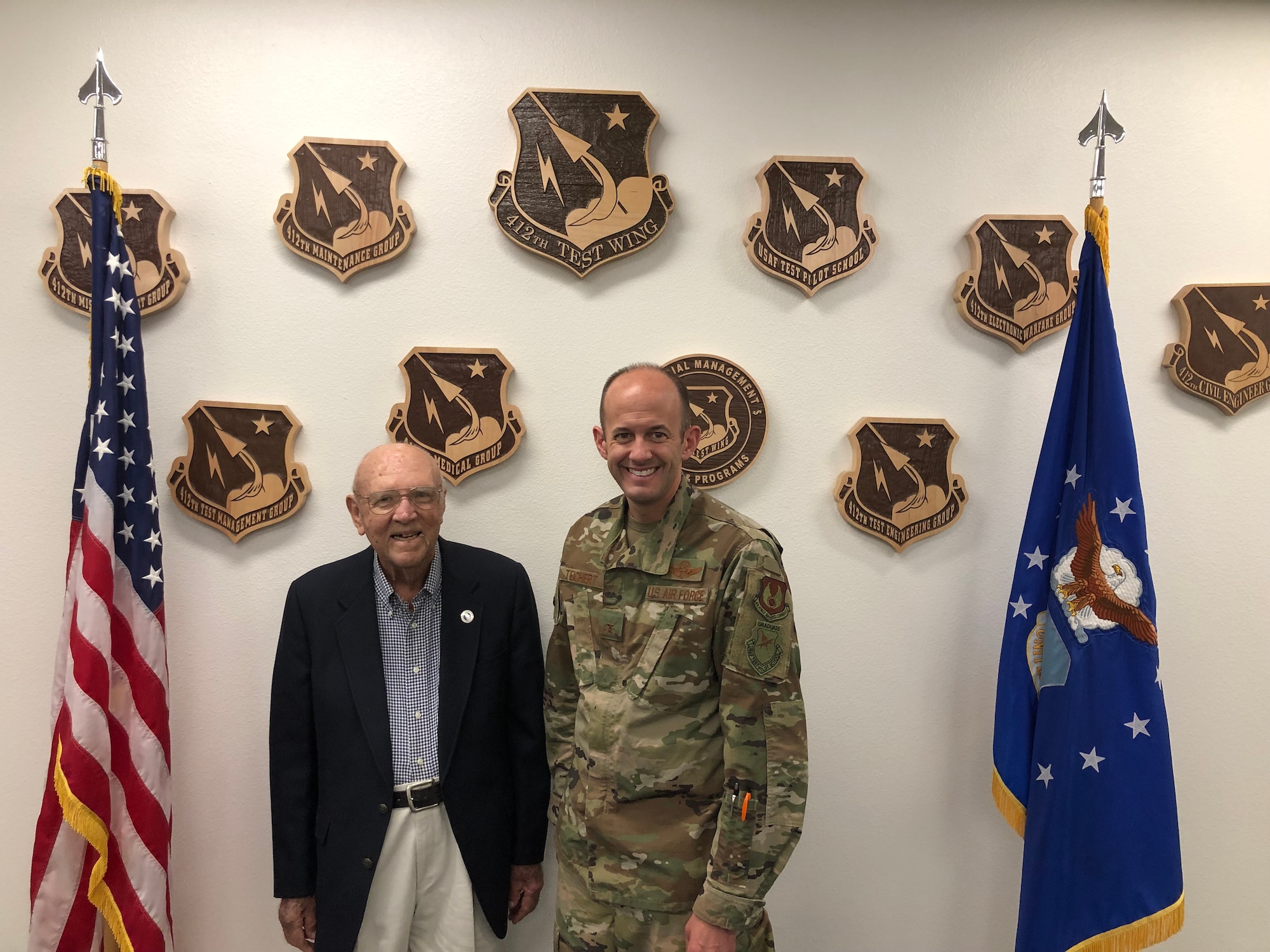 Col. (Ret.) Clarence W. Lewis Jr. with Brig. Gen. E. John "Dragon" Teichert