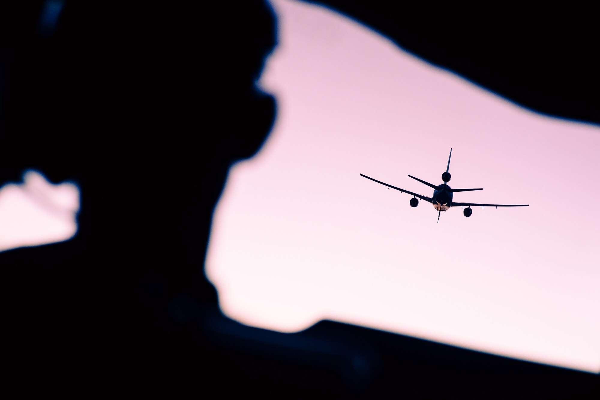 A 908th Expeditionary Aerial Refueling Squadron pilot maneuvers a KC-10 Extender into position in preparation to receive fuel over the United Arab Emirates in support of Operation Inherent Resolve, March 14, 2019. The 908th EARS empowers the fight against ISIS by providing mission extending aerial refueling services to U.S. and Coalition forces conducting operations in OIR's area of responsibility. (U.S. Air Force photo by Staff Sgt. Jordan Castelan)