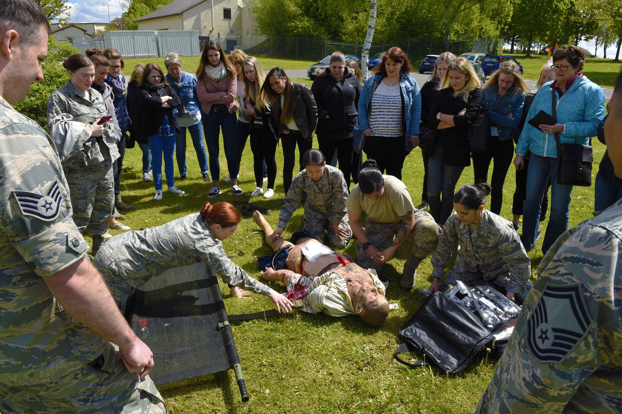 German Nurses visit Spangdahlem Air Base during Nurses Week
