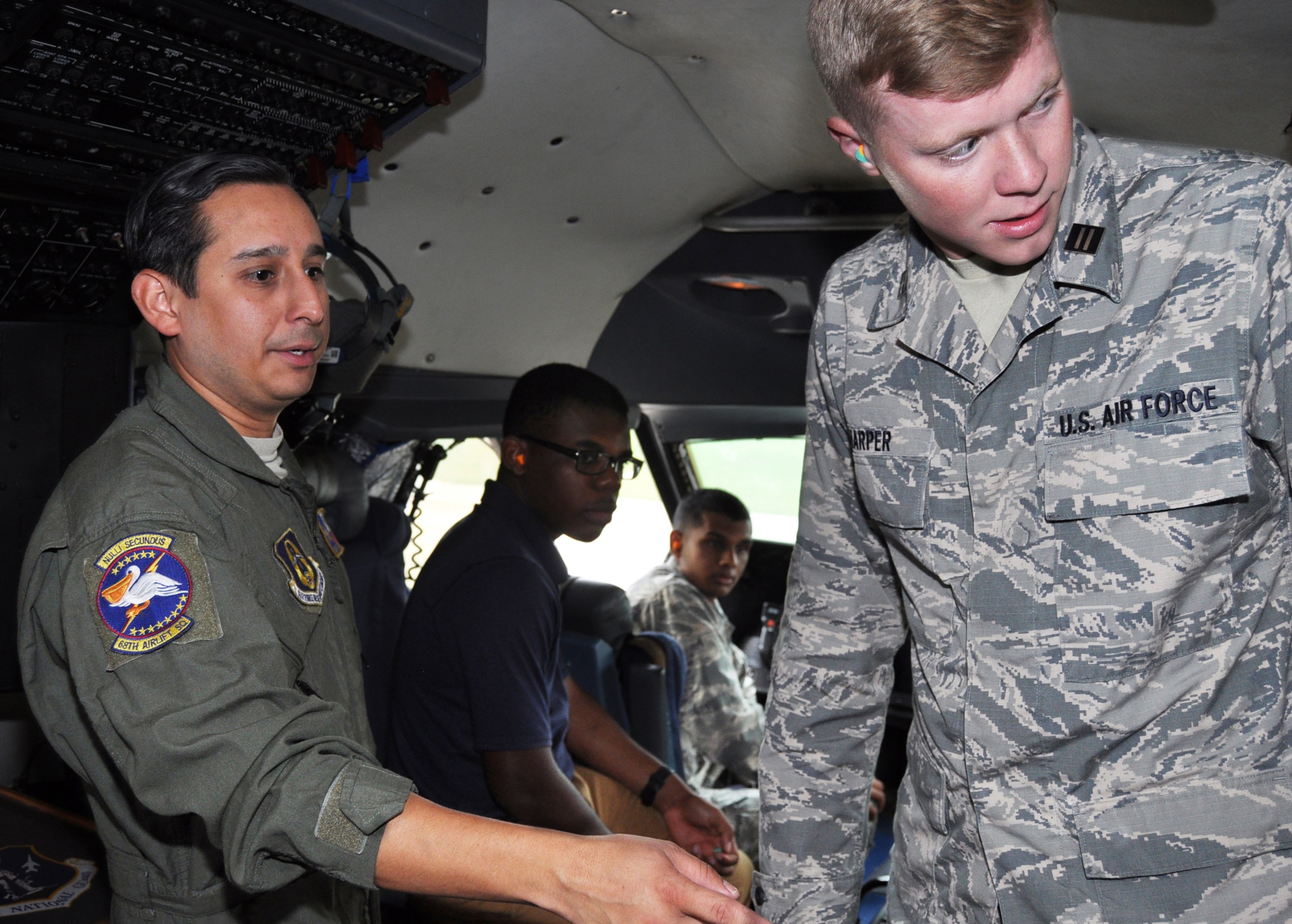University of North Texas Air Force Cadets tour 433rd Airlift Wing
