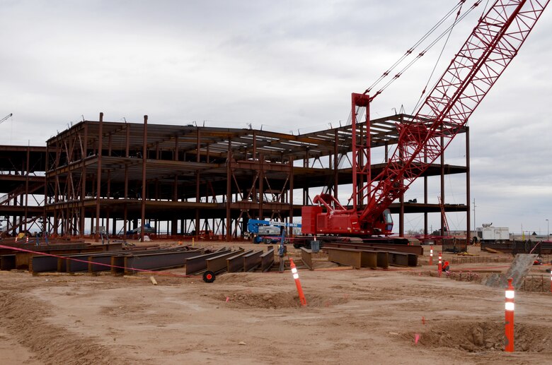 Construction continues on the NNSA Albuquerque Complex building, March 21, 2019.
