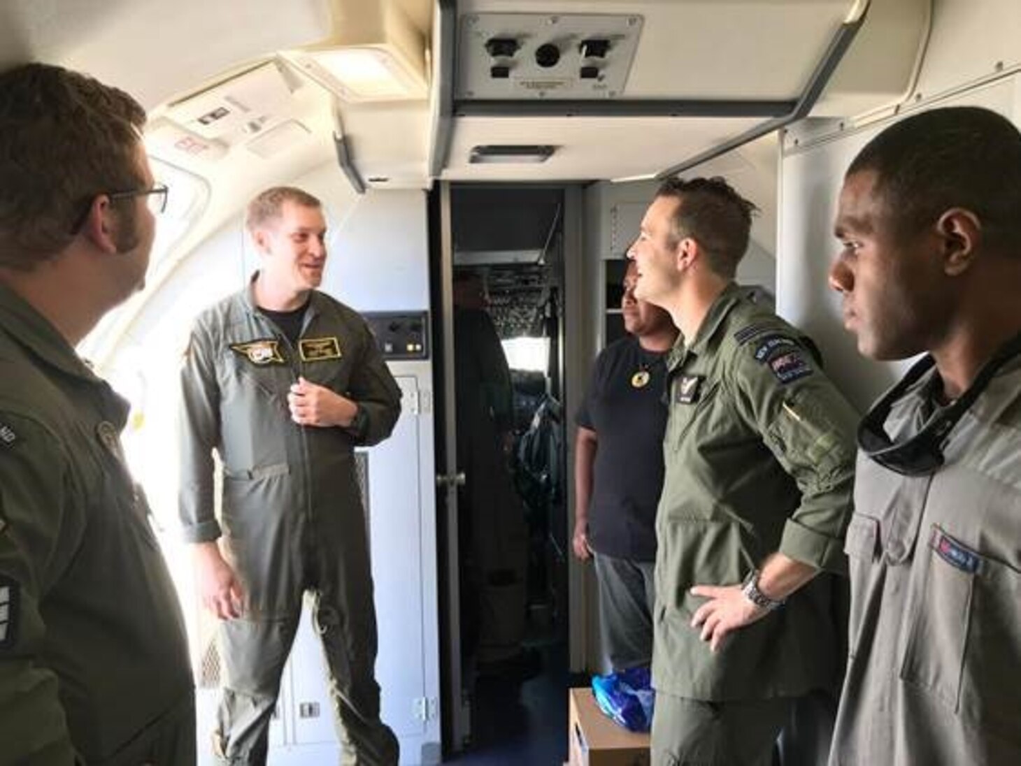 Nadi, FIJI (May 22, 2019) Lt. Cmdr. John Clark assigned to the “Fighting Tigers” of Patrol Squadron (VP) 8 explain the capabilities of the P-8A Poseidon to members of the  Republic of Fiji Military Forces and Royal Australian Navy VP-8 is deployed to the U.S. 7th Fleet (C7F) area of operations conducting maritime patrol and reconnaissance operations in support of Commander, Task Force 72, C7F, and U.S. Indo-Pacific Command objectives throughout the Indo-Pacific region.