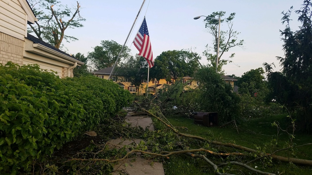 Approximately 150 homes in the Prairies at Wright Field housing area were damaged, some significantly, during the storm that passed through the Dayton area late on May 27.