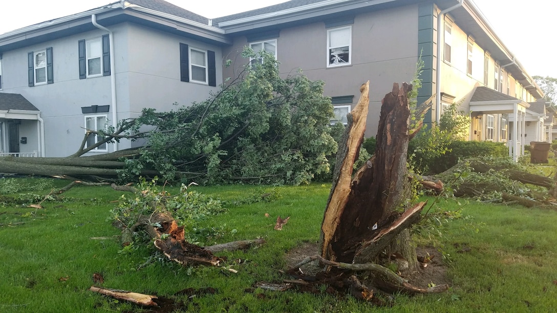 Approximately 150 homes in the Prairies at Wright Field housing area were damaged, some significantly, during the storm that passed through the Dayton area late on May 27.