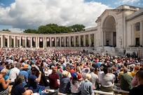 Chairman of the Joint Chiefs of Staff Marine Corps Gen. Joe Dunford delivers remarks during a Memorial Day observance ceremony at Arlington National Cemetery, Va., May 27, 2019.