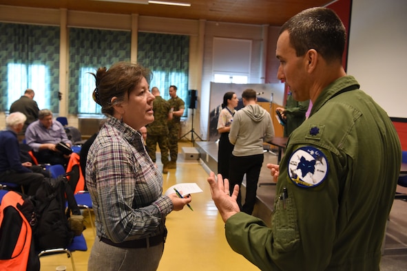 Ferrario briefs international media on Arctic Challenge Exercise 19