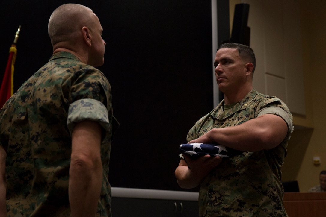 U.S. Marine Corps Forces, South held a retirement ceremony for Maj Aaron Powell at U.S. Southern Command, May 23, 2019.