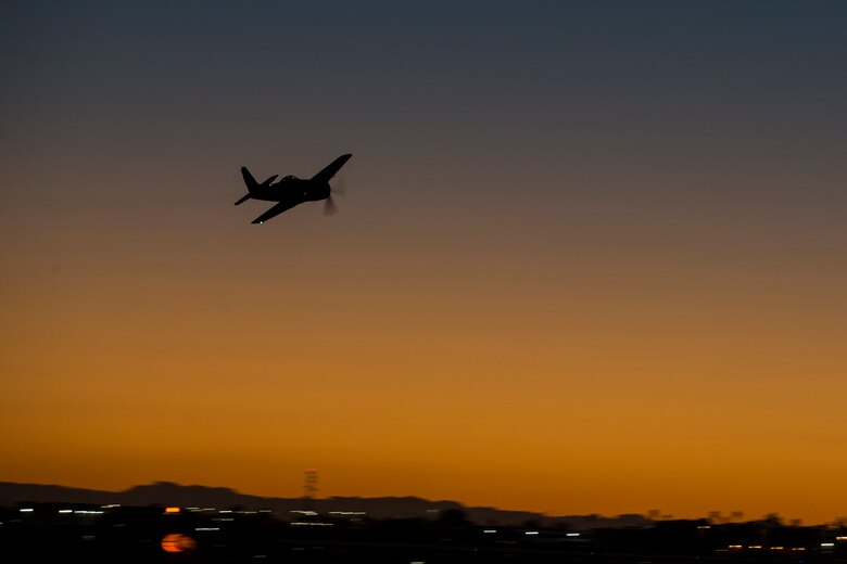 The Mesa and Southern California Commemorative Air Force performs an acrobatic aerial display for the spectators during the 2019 Yuma Airshow hosted by Marine Corps Air Station(MCAS) Yuma Ariz., March 8, 2019. The airshow is MCAS Yuma's only military airshow of the year and provides the community an opportunity to see thrilling aerial and ground performers for free while interacting with Marines and Sailors. (U.S. Marine Corps photo by Pfc. John Hall)