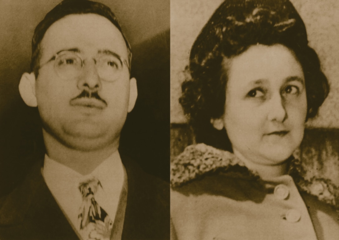 Julius and Ethel Rosenberg, convicted and executed for treason in 1953