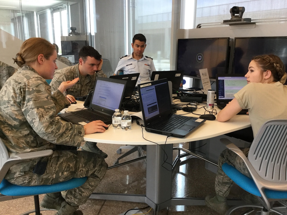 U.S. Air Force cadets participating in NSA's 2019 NCX event.