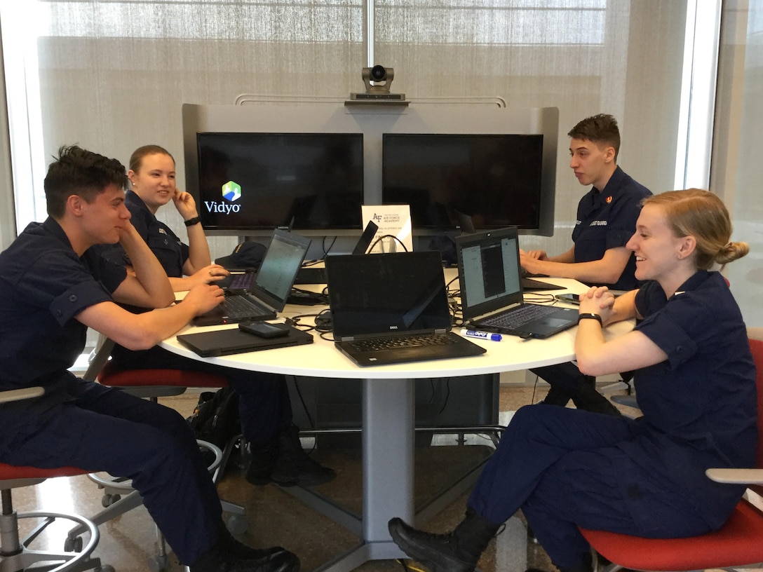 U.S. Coast Guard Academy cadets participating in NSA's 2019 NCX event.