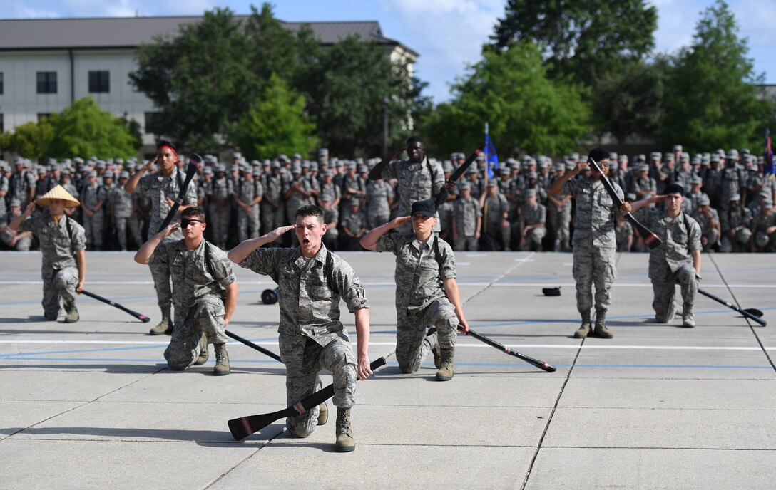 Keesler Air Force Base drill teams perform new routines