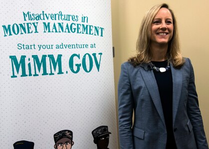 Kathy Kraninger, director of the Consumer Financial Protection Bureau, spoke about the newly expanded Misadventures in Money Management, or MiMM, before an assembly of more than 1,000 service members at the Academic Support Building at JBSA-Fort Sam Houston.