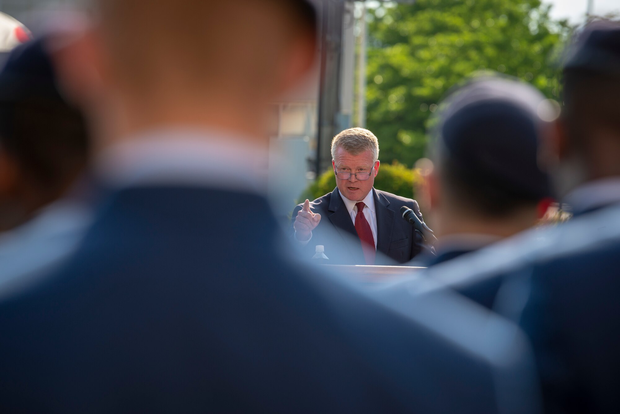 374th SFS Airmen finish Police Week with retreat ceremony