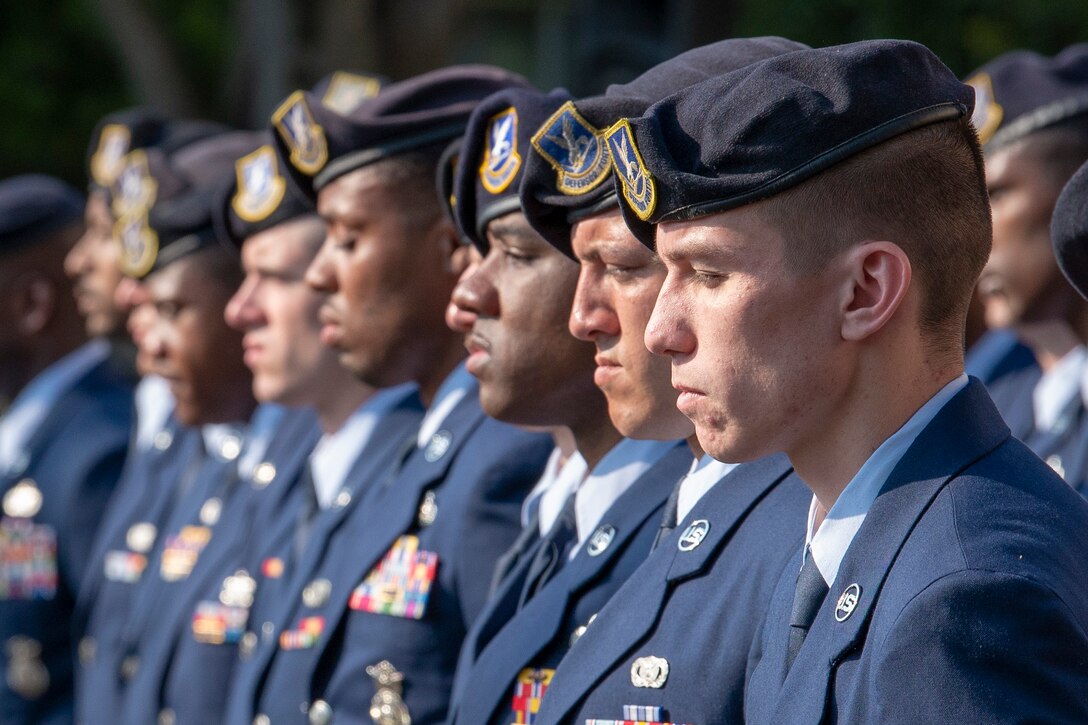 374th SFS Airmen finish Police Week with retreat ceremony