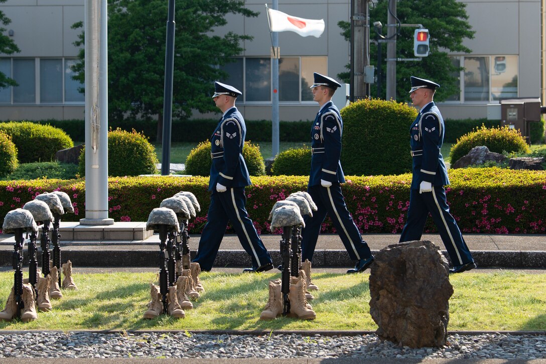374th SFS Airmen finish Police Week with retreat ceremony