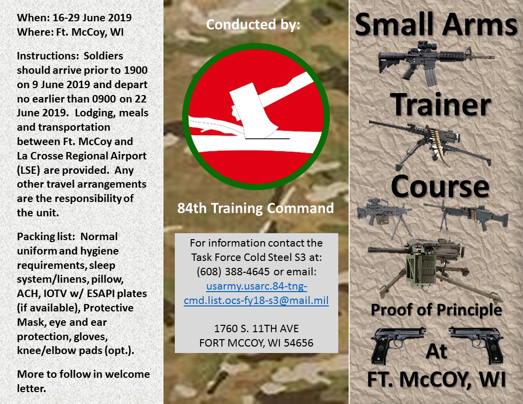 Small Arms Trainer Course Proof Of Principle U S Army Reserve News