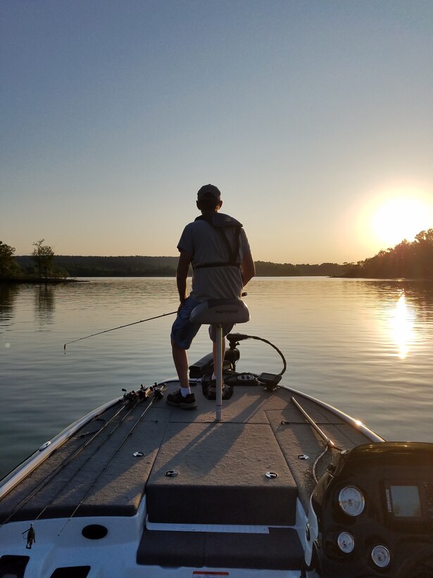 Fisherman waits for his big catch at Rough River Lake