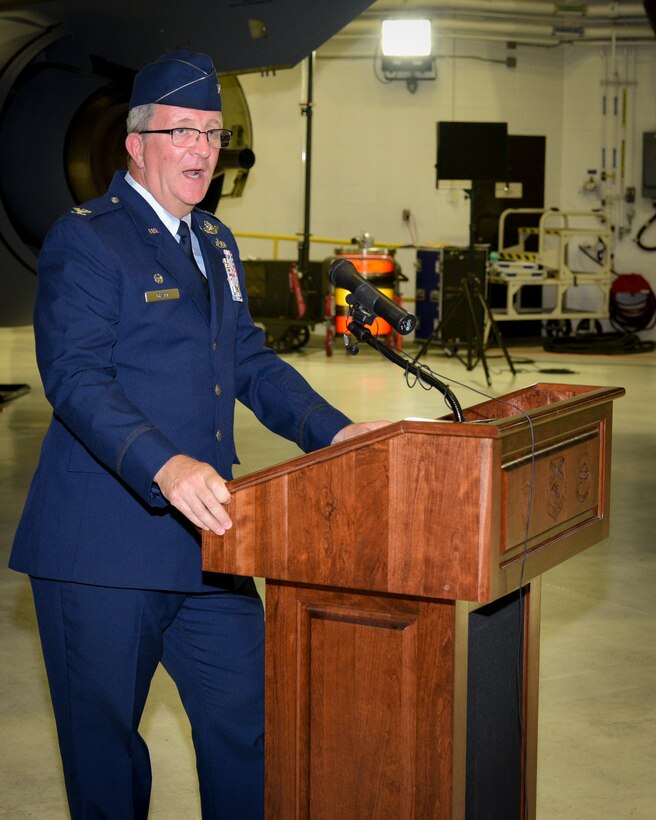 Col. Grant Welcomes Visitors During Change of Command Ceremony