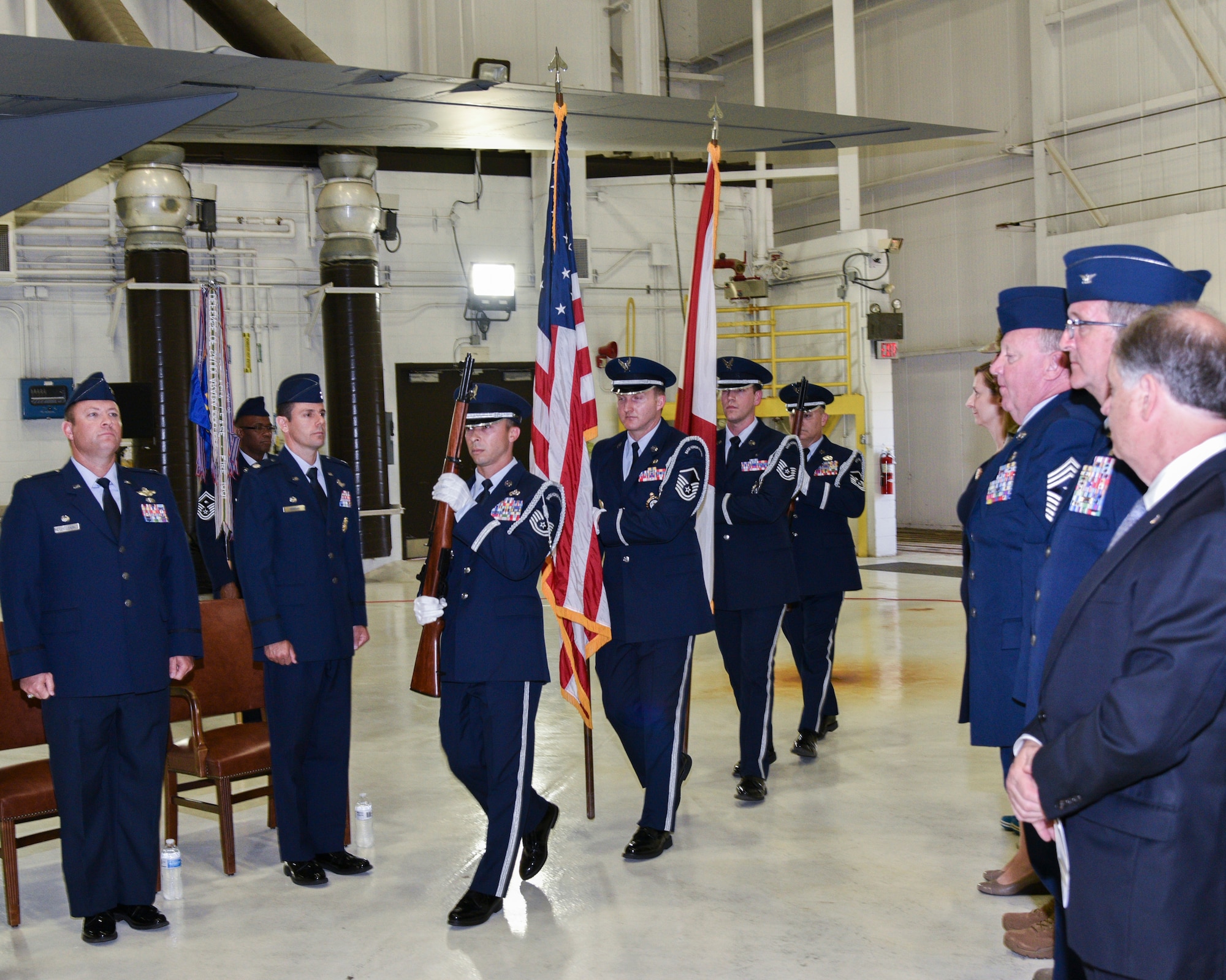 Honor Guard Post Colors During Change of Command Ceremony