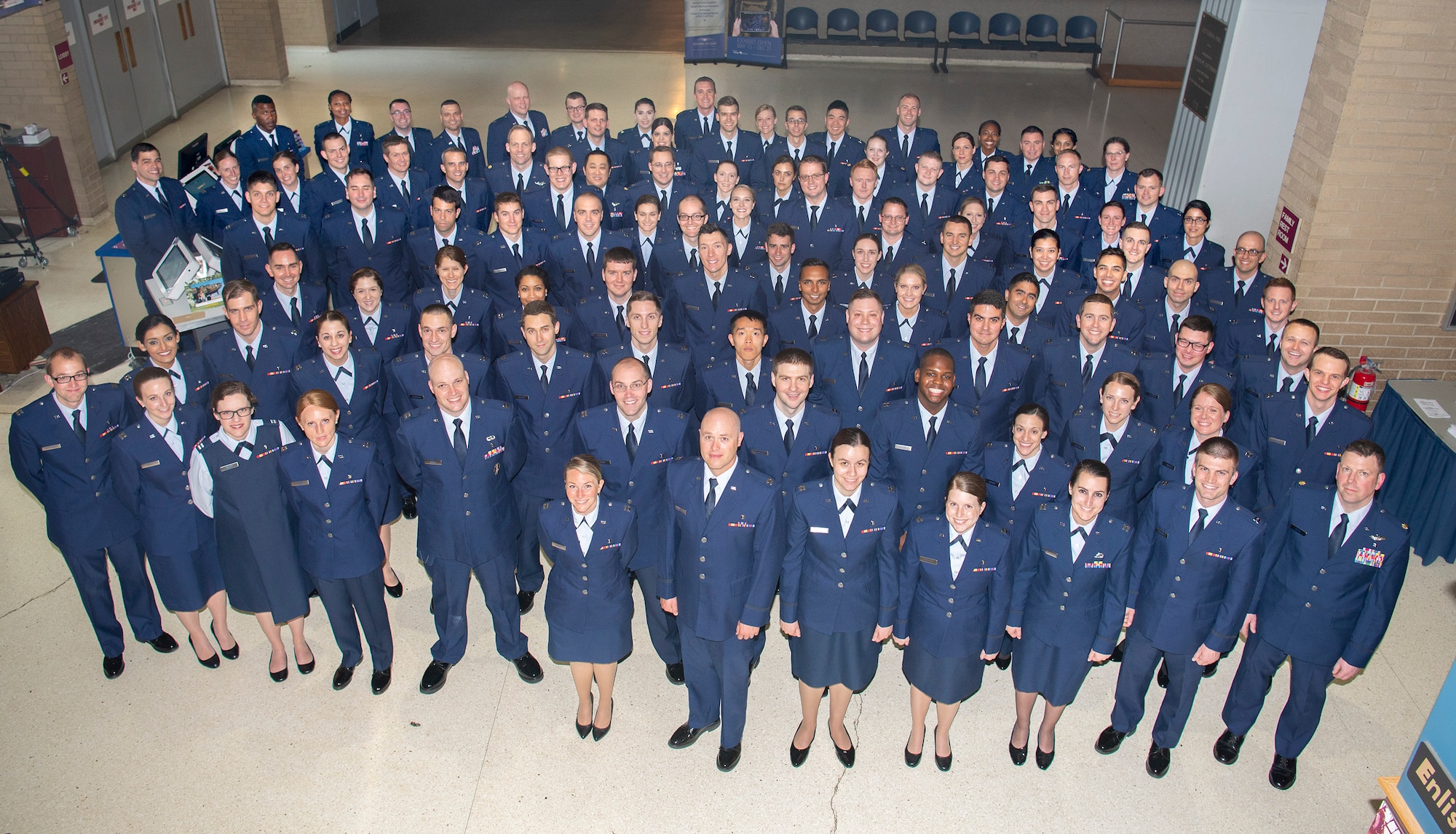 The 88th Medical Group recognized approximately 100 medical personal for completing their residency programs during a graduation ceremony May 23, 2019, at the National Museum of the U.S. Air Force. Lt. Gen. Dorothy A. Hogg, Air Force surgeon general, gave the graduation address. (U.S. Air Force photo by R.J. Oriez)