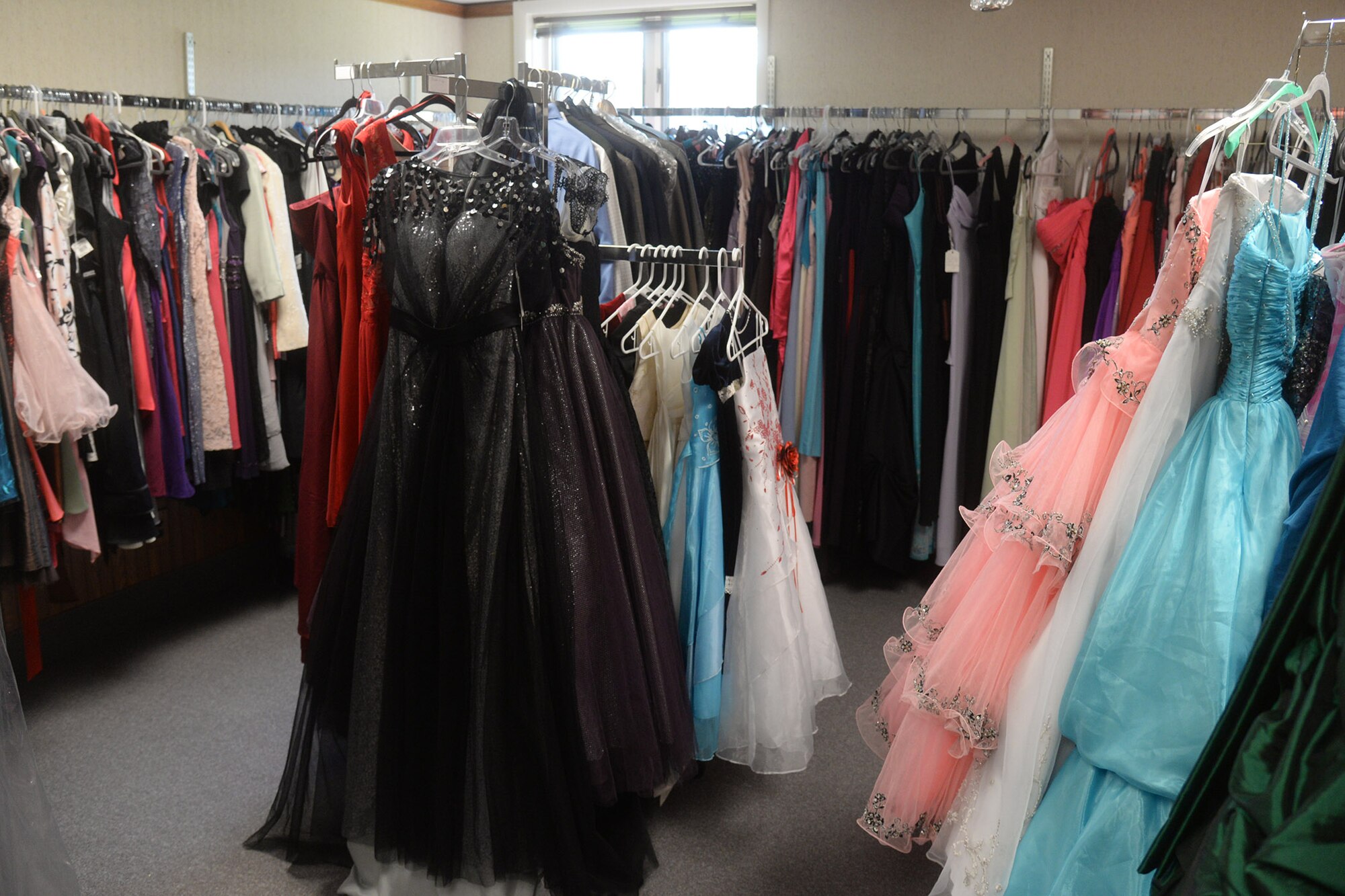 Known as Cinderella’s Closet, these outfits are available for rent so long as they dry-cleaned upon return.