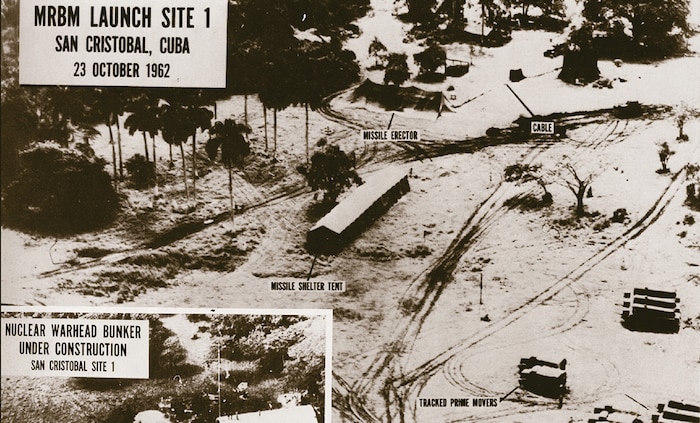 Soviet strategic missile sites under construction in Cuba, 1962