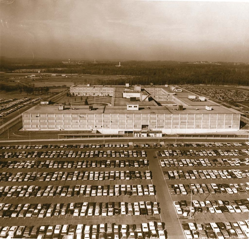 Aerial view of NSA Fort Meade Campus showing Operations Building 1