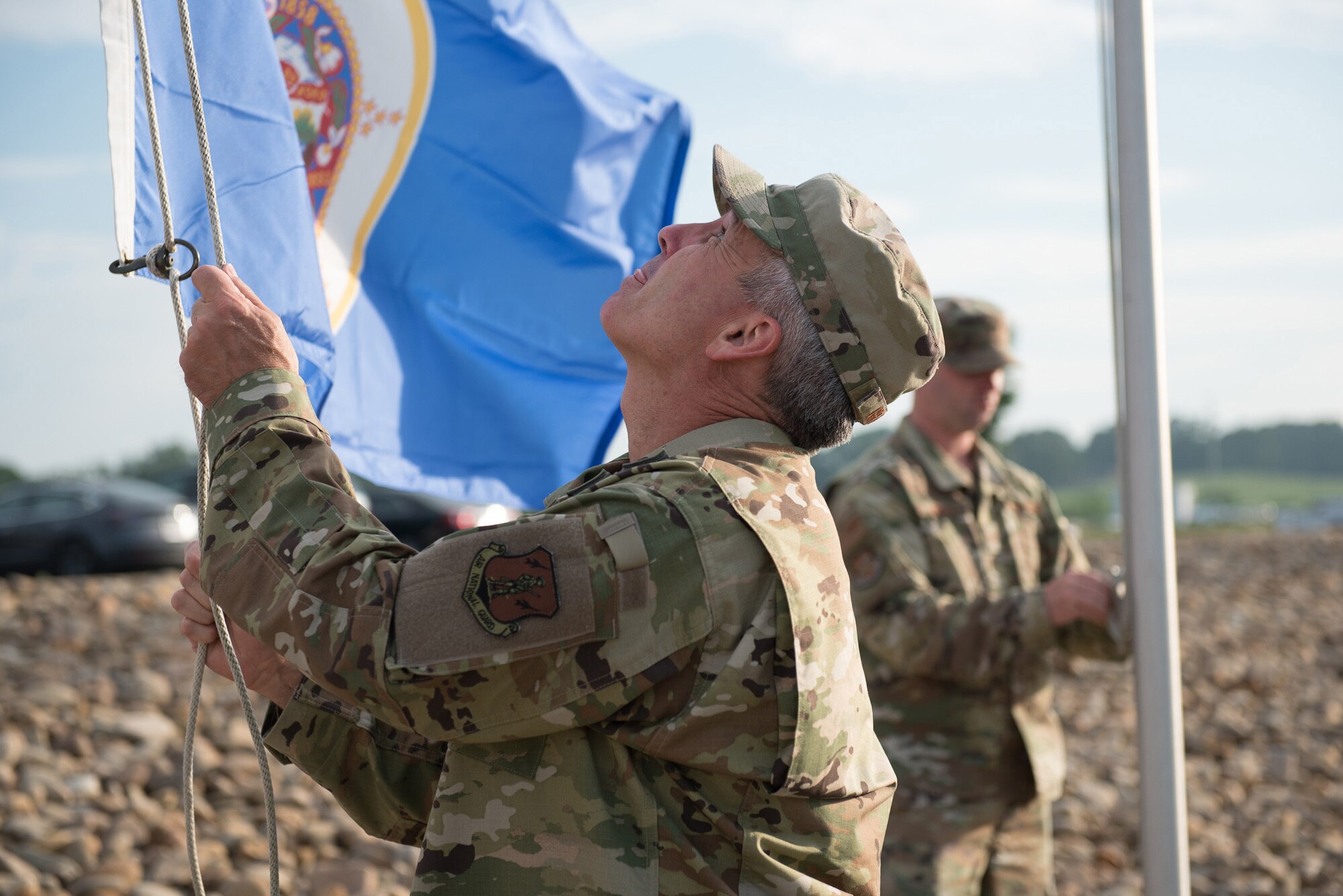 Raising the state flags