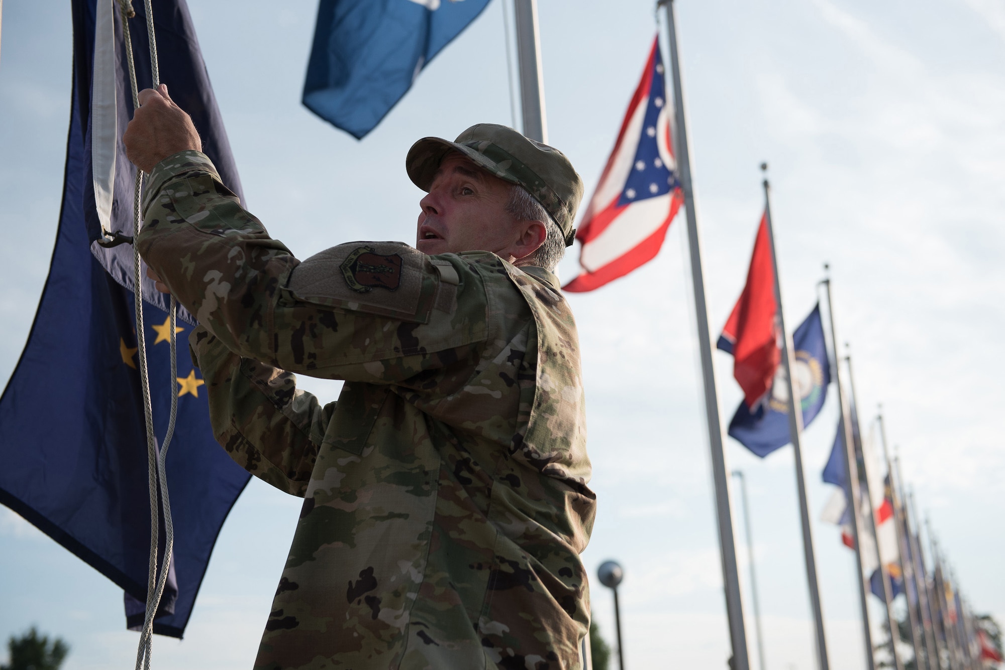 Raising the state flags