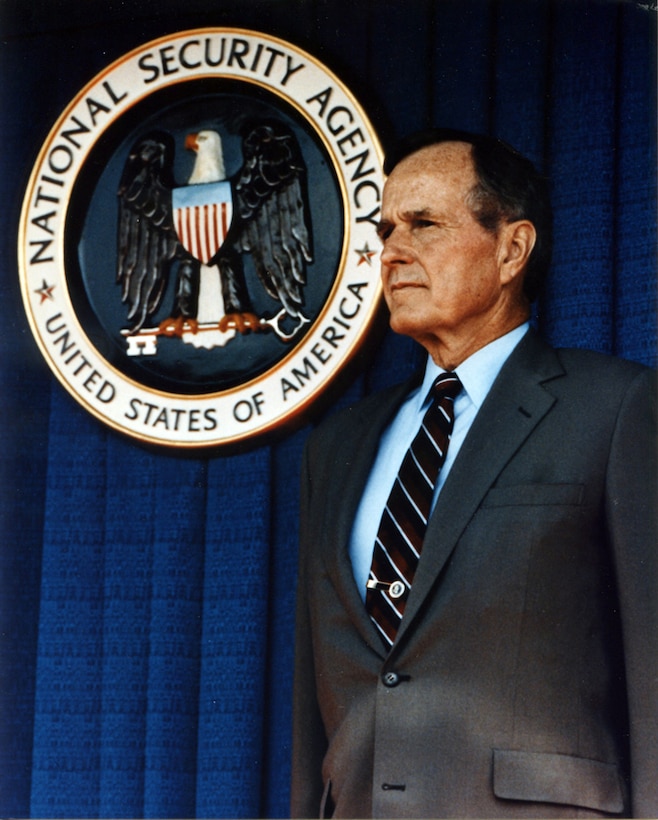 President George H. W. Bush describes NSA employees as 'The Unsung Heroes of Desert Storm'