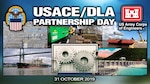 Graphic with photos of various projects USACE supports with DLA's help.