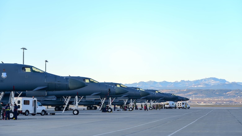 A fleet of B-1B Lancers