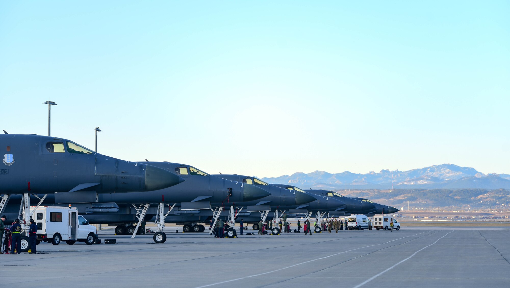 A fleet of B-1B Lancers