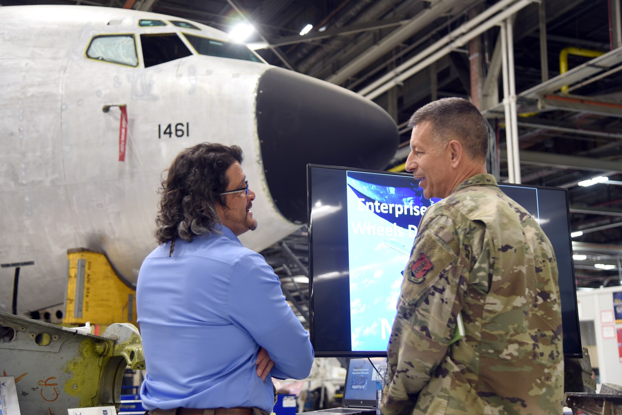 An image of the new Air National Guard Assistant to the Commander receiving an immersion of the Air Force Sustainment Center