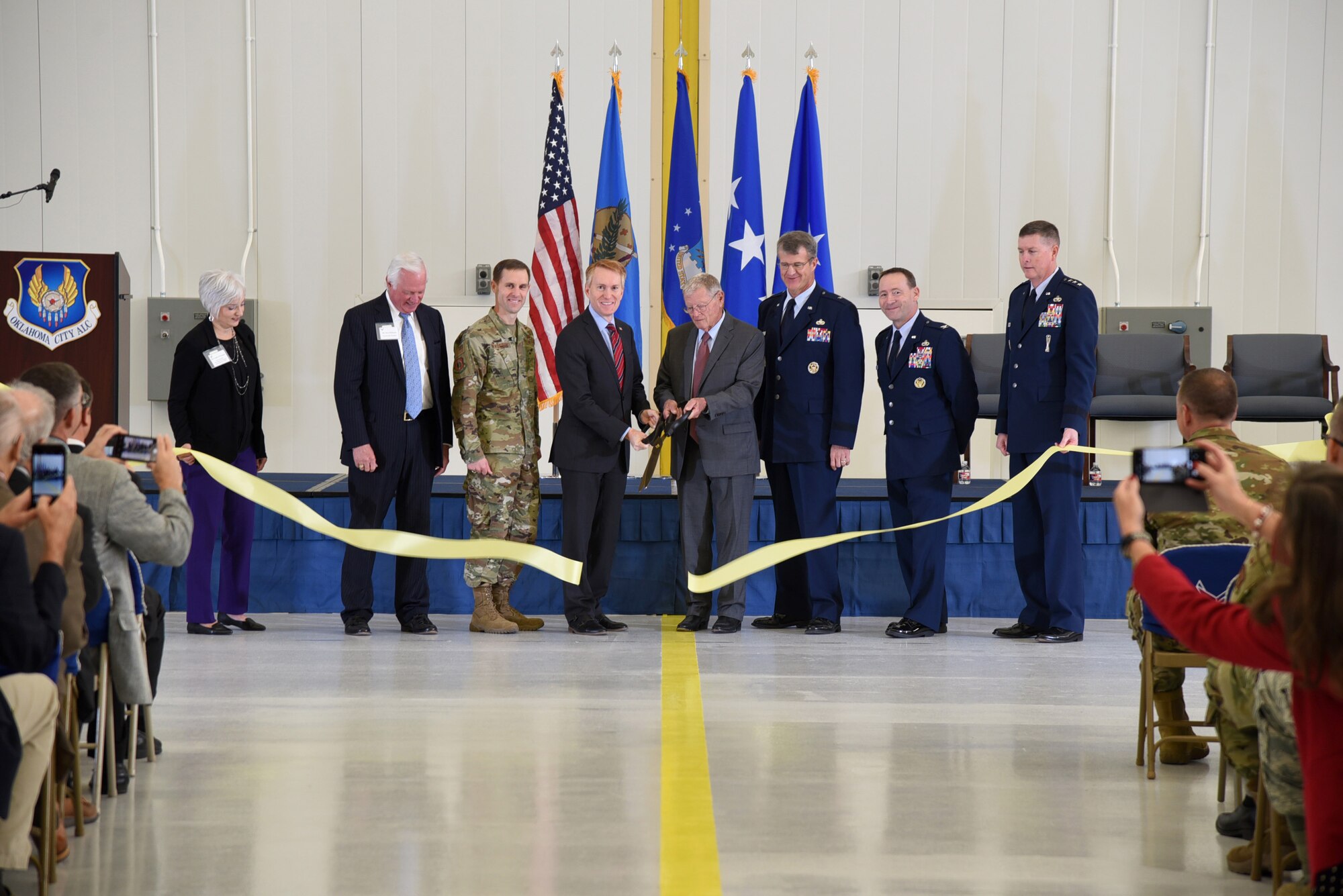 An image from the KC-46 Pegasus Campus ribbon cutting