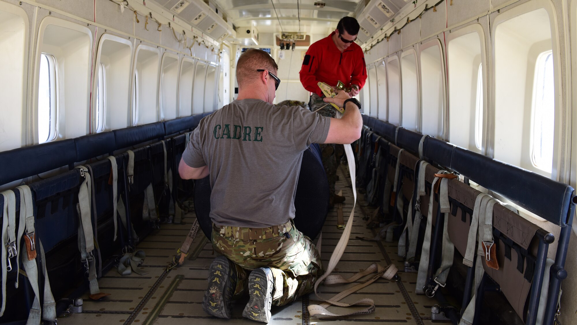 a photo of airmen prepping to donate socks