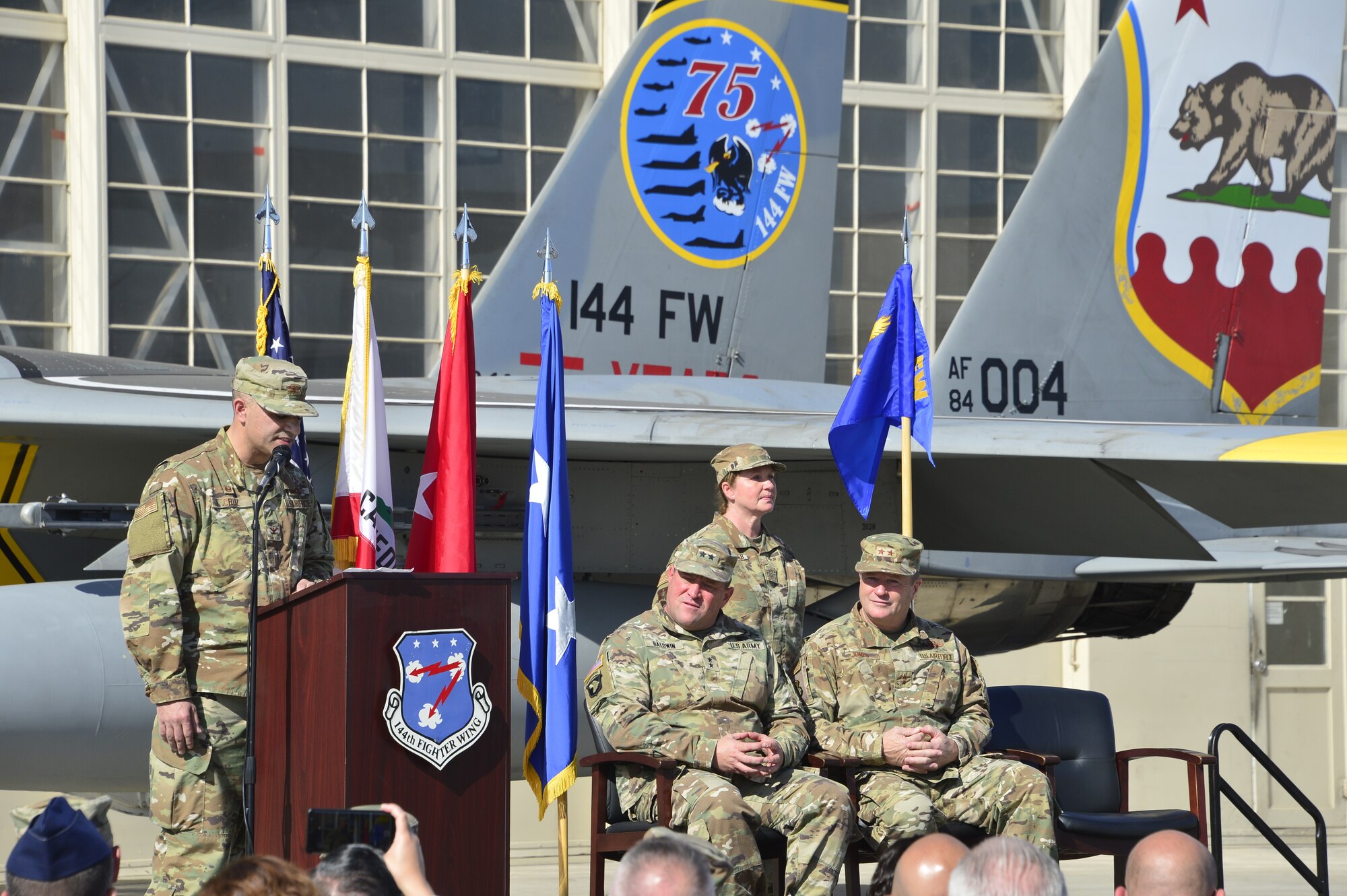 U.S. Air Force Col. Jeremiah Cruz, 144th Fighter Wing commander assumes command of the 144th Fighter Wing Oct. 2, 2019.