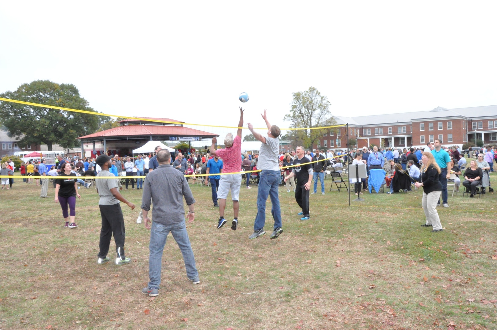 IMAGE: DAHLGREN, Va. (Oct. 30, 2019) – Naval Surface Warfare Center Dahlgren Division employees play volleyball during the 2019 command picnic. (U.S. Navy photo/Released)