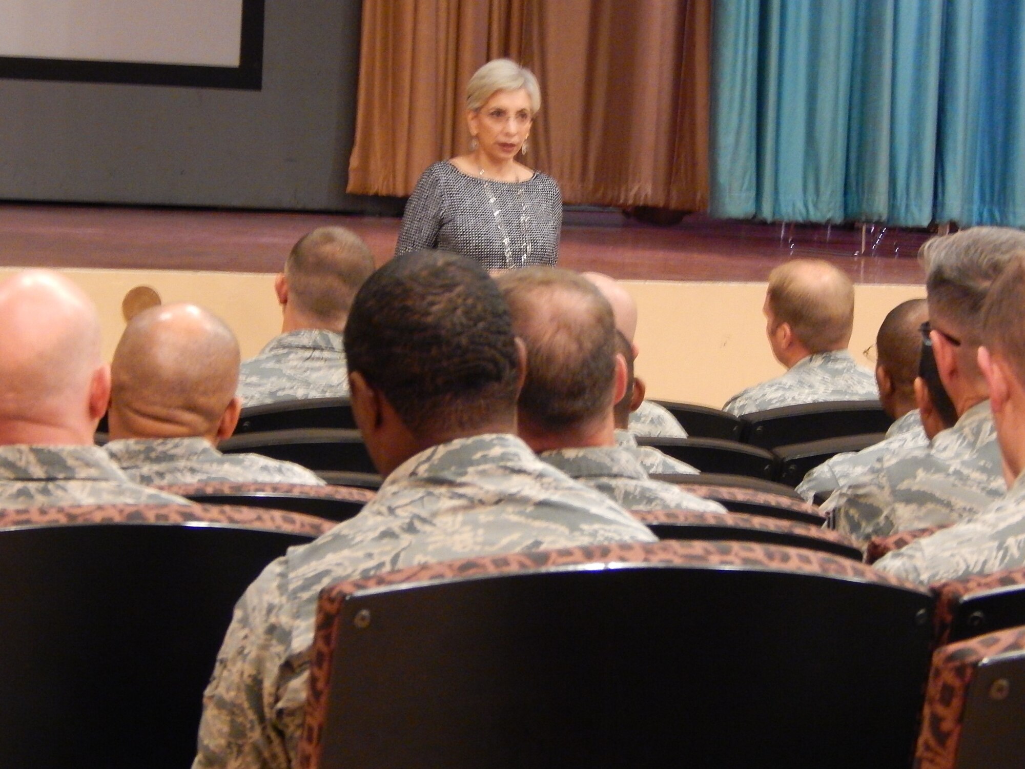 Beale AFB at the base theater was the location for all reservists to take part in listening to Chief Kelly speak on leadership.
