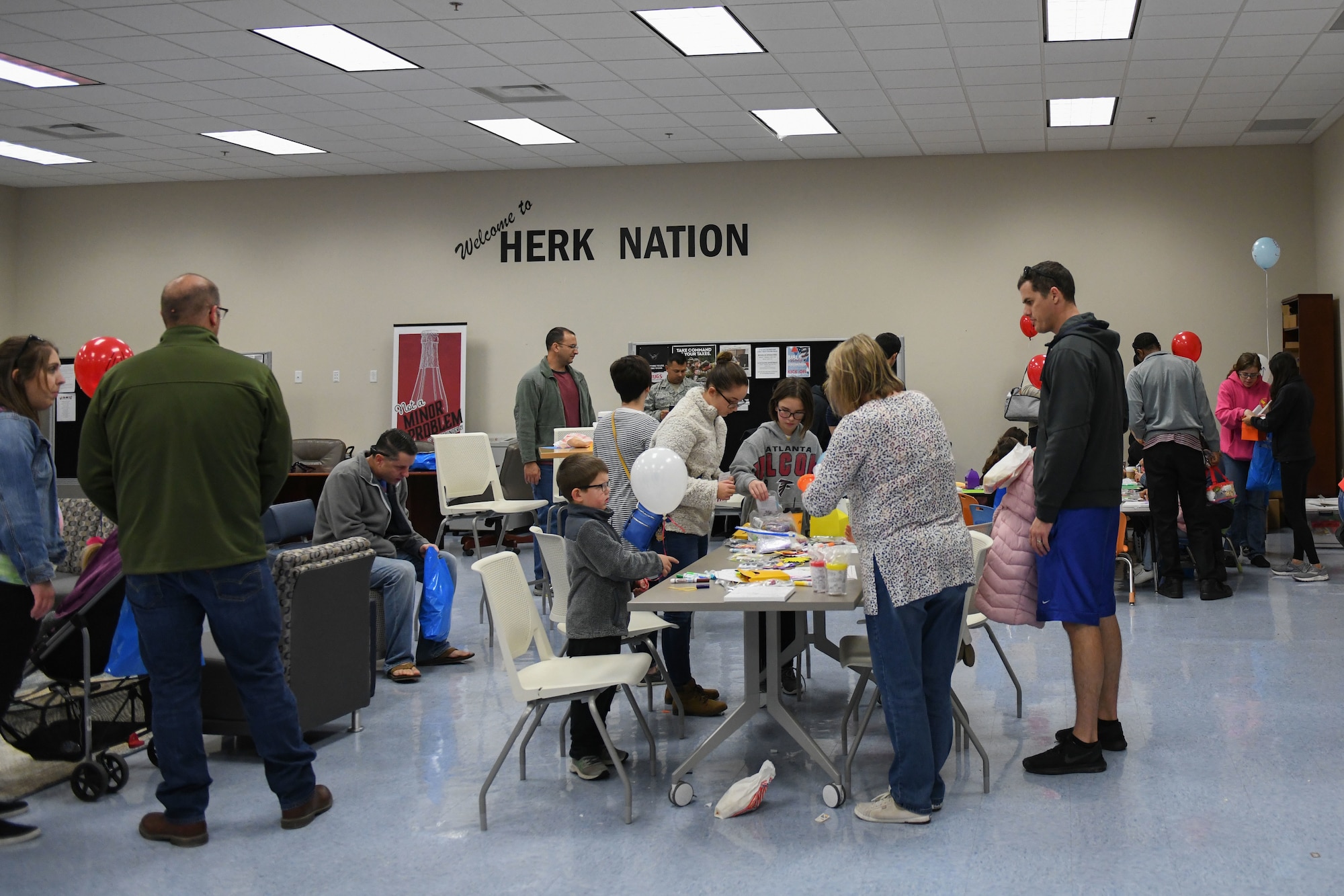 families in a room