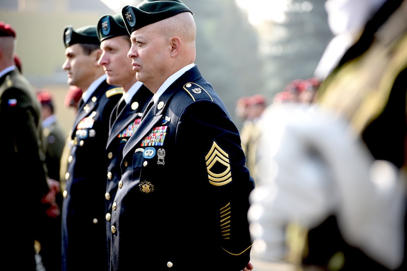 Guardsmen assigned to the Army's 19th Special Forces Group (Airborne) are honored for their efforts supporting their Czech Allies during a recent combat deployment to Afghanistan as part of Operation Resolute Support.