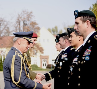 Guardsmen assigned to the Army's 19th Special Forces Group (Airborne) are honored for their efforts supporting their Czech Allies during a recent combat deployment to Afghanistan as part of Operation Resolute Support.